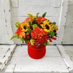 Flower Box w kolorystyce czerwono-pomarańczowej 