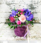 FLower Box w kolorystyce różowo-fioletowej