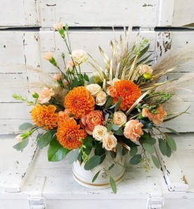 Flower Box w kolorystyce pomarańczowej 