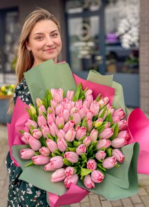 Bukiet różowych tulipanów 